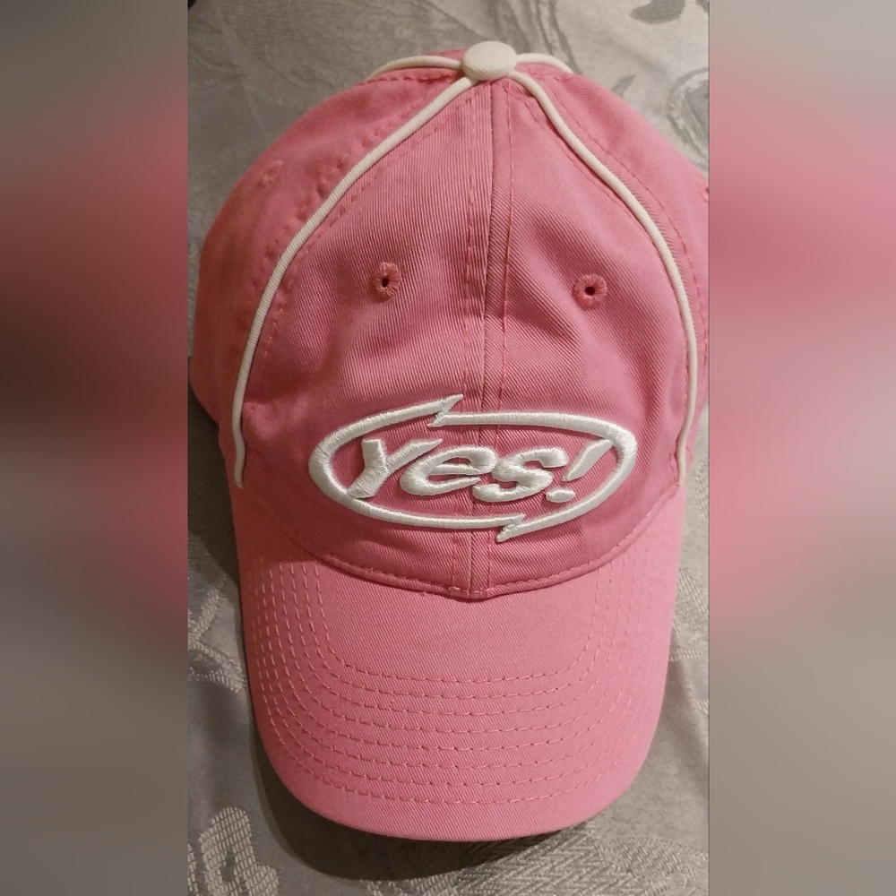 Pink Cap with 'Yes!' Embroidery